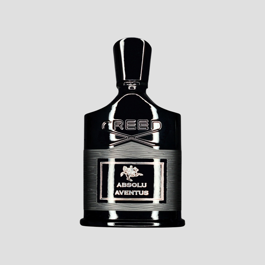 Creed Absolu Aventus perfume on a light grey background