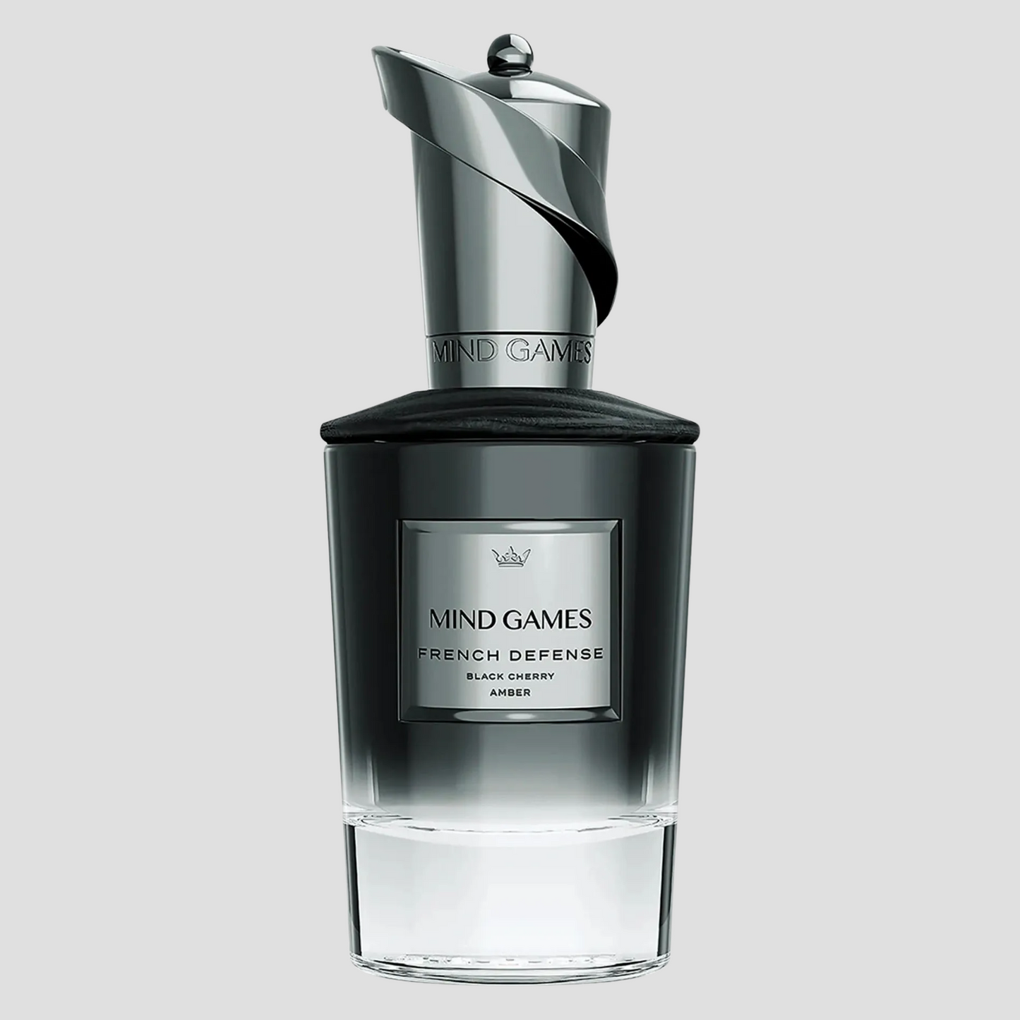 Perfume bottle labeled 'Mind Games' on a white background
