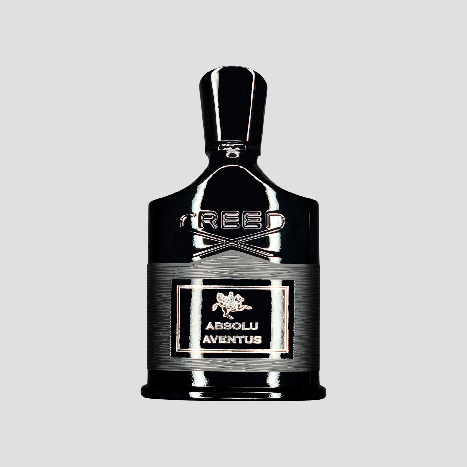 Creed Absolu Aventus perfume on a light grey background